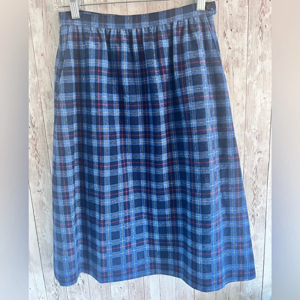 Vintage Pendleton Wool Plaid Skirt